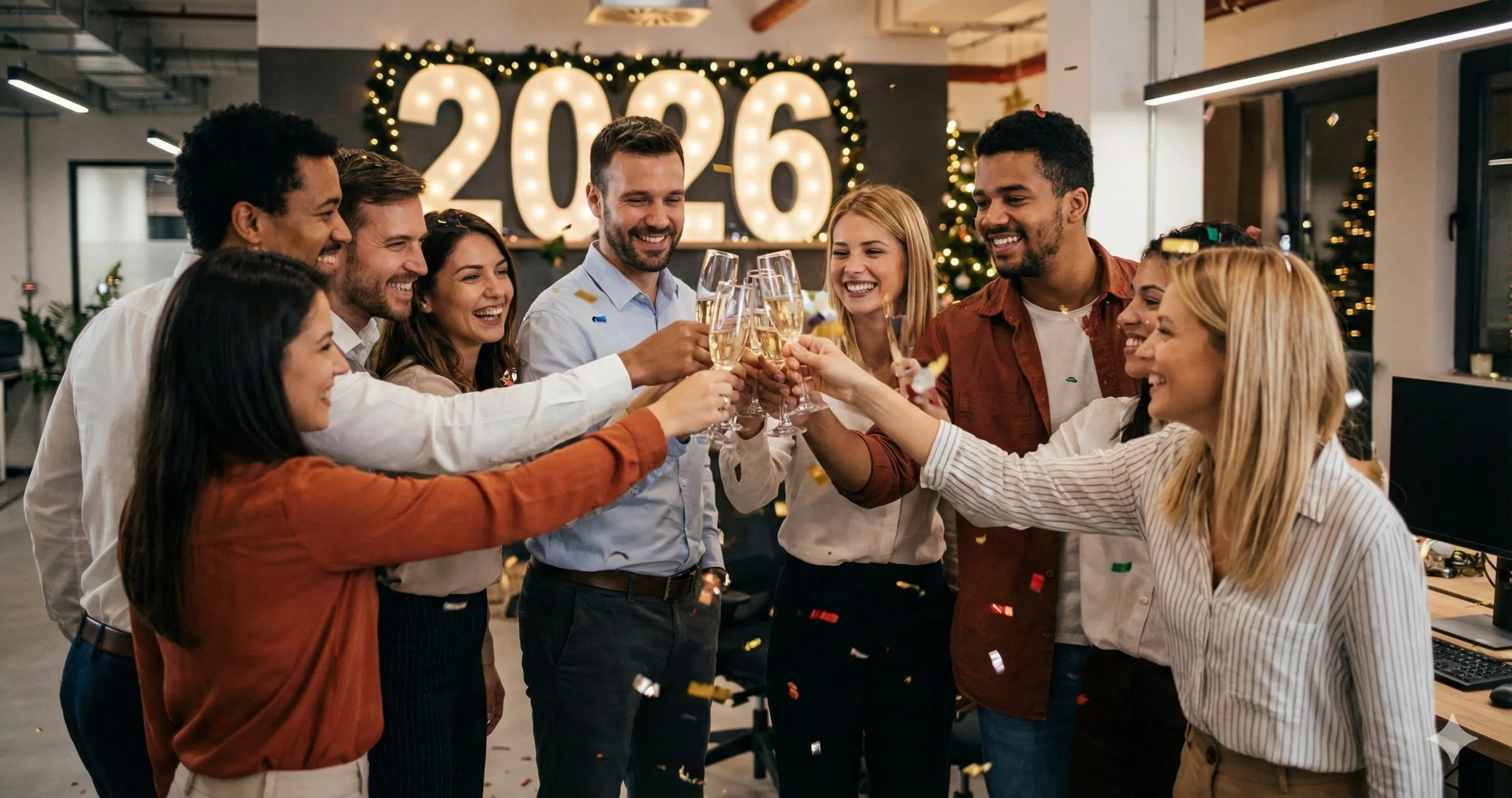 Festive New Year Wishes for Colleagues and Teams